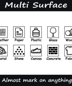 FLYMAX White Paint Pen, 6 Pack 0.7mm Acrylic White Permanent Marker White Paint Pens for Wood Rock Plastic Leather Glass Stone Metal Canvas Ceramic Marker Extra Very Fine Point Opaque Ink 27 71shsF9zfL