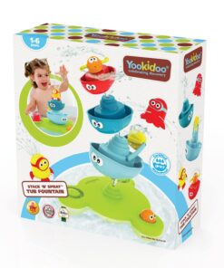 Yookidoo Baby Bath Toy (7 Piece Set) - Stack N' Spray Bathtub Fountain - Magical Spray Fountain for Bathtime Fun 19 71shzqo68gL