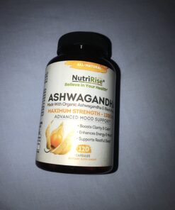 NutriRise Organic Ashwagandha Root Capsules with Black Pepper, 1300mg, Natural Stress & Mood, Thyroid, and Immune Support Supplement, Nootropic for Focus & Energy, Gluten Free, 120 Count 33 71siY42d7EL 1