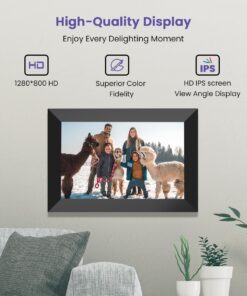 FANGOR 10.1 Inch WiFi Digital Picture Frame (2-Pack) with IPS HD Touchscreen, Smart Cloud Photo Frame with Built-in 32GB Storage, Auto Rotate, Wall Mount, Share Photos and Videos Anytime, Anywhere 2 Pack 16 71sizIHU1wL
