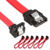 Relper-Lineso 6 Pack 90 Degree Right-Angle SATA III Cable 6.0 Gbps with Locking Latch 18Inch (6X Sata Cable Red) 51 71sj86wzLWL