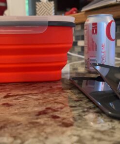 The Perfect Pizza Pack™ - Reusable Pizza Storage Container with 5 Microwavable Serving Trays - BPA-Free Adjustable Pizza Slice Container to Organize & Save Space, Red 1 Pack 45 71skc0cYfvL