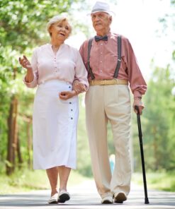 Vaunn Medical Easy Grip™ Height Adjustable Folding Cane/Walking Stick with Strap/Pouch- Compact, Portable, and Safe Walking Assistant- Non-Slip Grip Handle- Men, Women, Elderly, Disabled, Pregnant Black With Gray Handle 23 71slxEAKChL