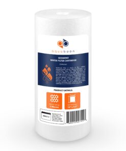 Aquaboon 4-Pack of 5 Micron 10"x4.5" Sediment Water Filter Replacement Cartridge | Whole House Sediment Filtration | Compatible with W15-PR, HD-950, WFHD13001B, GXWH35F, GXWH30C, HF45-10BLBK10PR 19 71sm2Kb6c9S