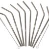 Stainless Steel Straws-Set of 6 with 2 Cleaning Brushes 8 71smXrcPjvL