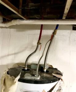 SharkBite 3/4 Inch Ball Valve x 3/4 Inch FIP x 18 Inch Stainless Steel Flexible Water Heater Connector, Push to Connect Brass Plumbing Fitting, PEX Pipe, Copper, CPVC, PE-RT, HDPE, U3088FLEX18BVLF 11 71soPod3 mL