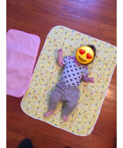 Portable Changing Pad for Home & Travel – Waterproof Reusable Extra Large Size 31.5"x25.5'' Baby Changing Mat with Reinforced Double Seams -Change Diaper On The Go - Unisex Boys&Girls-Storage Bag 40 71soZfxI0zL