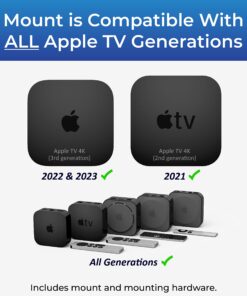 ReliaMount for Apple TV – Mount Compatible with All Apple TV Generations (Including All Apple TV 4K Models) Black Apple TV Mount 24 71spZFfhSSL
