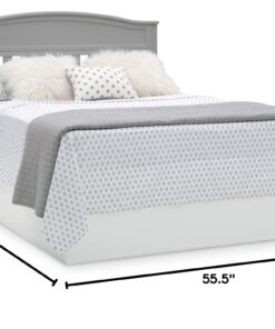 Delta Children Emery 4-in-1 Convertible Baby Crib - Greenguard Gold Certified, Grey 4-in-1 Crib 37 71sq8TmvoL