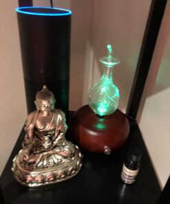 Radiance Nebulizing Diffuser for Essential Oil Aromatherapy - Dark Colored Wood Base Dark Brown Wood Base 42 71sqE07ZiZL