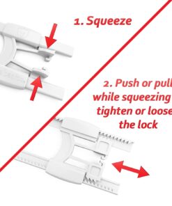 Alternative view of Child Proof Locks for Cabinet Doors, Adjustable U-Shaped, Door Latch 4 PCK White