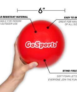 GoSports Soft Skin Foam Playground Dodgeballs - 6 Pack Set for Kids - Includes Mesh Carry Bag 6 Inch Balls 6 Pack - Multicolor 13 71sqtmMSHEL