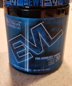 EVL Intense Pre Workout with Creatine - Pre Workout Powder Drink for Lasting Energy Focus and Recovery - ENGN Energizing Pre Workout for Men with Beta Alanine Caffeine and L Theanine - Blue Raz 45 71squbsFVYL