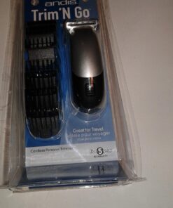 Andis 24870 Trim 'N Go Cordless Beard/Hair Trimmer Kit for Beard, Mustache, Stubble, Ear & Body Grooming – Close Cutting T-blade Zero Gapped - Black/Silver, 14-Piece (24870) 14 Piece Set 27 71srvPHre5L