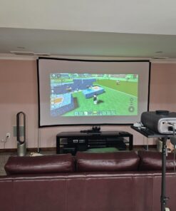 NexiGo PJ40 Projector with WiFi and Bluetooth, Native 1080P, 4K Supported, Projector for Outdoor Movies, 300 Inch, Zoomable, 20W Speakers, Home Theater, Compatible w/TV Stick, iOS, Android (Black) Regular OS 65 71ss084BCTL 1