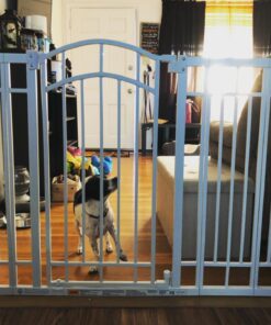 Summer Infant Multi-Use Decorative Extra Tall Safety Pet and Baby Gate,28.5'-48' Wide, 36' Tall,Pressure or Hardware Mounted, Install on Wall or Banister in Doorway or Stairway,Auto Close Door -Beige 36" Tall, 28.5 - 48.0" Wide Beige 82 71ss6nG5uyL