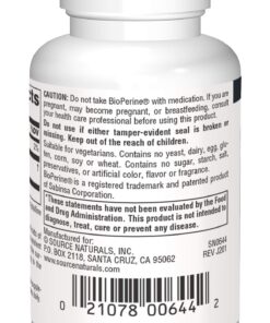 Source Naturals BioPerine - Black Pepper Fruit Extract, Promotes Nutrient Absorption* 10 mg, - 120 Tablets 6 71stY6clFyL