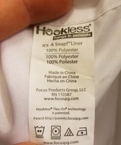 Title: Hookless® It’s A Snap!® Fabric Snap-In Shower Curtain Liner, Water-Repellant, Easy Install, White Color 70 x 54in 34 71stYDgYkIL