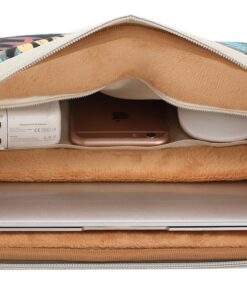 KAYOND Canvas Water-Resistant for 15-15.6 Inch Laptop Sleeve Case Bag (15-15.6 Inches, Forest Series Black) 15-15.6 Inches 16 71stfjR1dvL