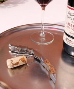 Barvivo Natural Bai Ying Opener with Foil Cutter Knife & Cap Remover, Double Hinged Manual Wine Key for Bartenders, Servers, Waiters, Stainless Steel Wine Bottle Opener Corkscrew 9 71stlrBcd7L