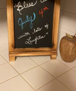 HBCY Creations Rustic Torched Wood Tabletop Chalkboard with Legs/Vintage Wedding Table Sign/Small Kitchen Countertop Memo Board/Antique Wooden Frame (9.5” x 14” Inches) (Torched Brown) 2- Torched Brown 9.5" x 14" 38 71su 7ewtL