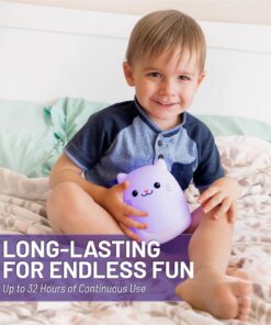 Lumipets Junior Astronaut Night Light, Soft Silicone Material, 8 Soothing Colors, Cordless, Easy Control, Portable 14 71suGTbxz1L 1