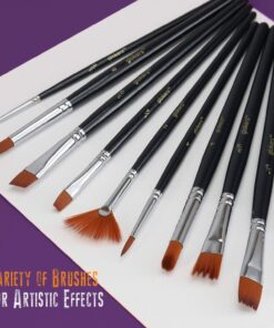 glokers Premium Acrylic Paint Set 24 Acrylic Paint Color Tubes, 10 Professional Paintbrushes, 2 Pcs Canvas Panel, Plastic Palette - Perfect Gift For Beginners, Adults, Students Or Professionals 10 71suQcFepYL