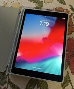 Akkerds Case Compatible with iPad 10.2 Inch 2021/2020 iPad 9th/8th Generation & 2019 iPad 7th Generation with Pencil Holder, Protective Case with Soft TPU Back, Auto Sleep/Wake Cover, Sky Blue 46 71sv06SS1ZL