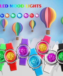 Alternative view of cofuo Kids Digital Sport Waterproof Watch for Girls Boys, Kid Sports Outdoor LED Electrical Watches with Luminous Alarm Stopwatch Child Wristwatch Blue