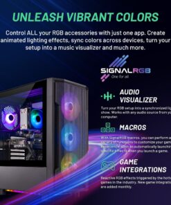 Alternative view of Skytech Gaming Shadow Gaming PC Desktop – Intel Core i5 12400F 2.5 GHz, NVIDIA RTX 3060 Ti, 1TB NVME SSD, 16GB DDR4 RAM 3200, 600W Gold PSU, 11AC Wi-Fi, Windows 11 Home 64-bit,Black 12400F | 3060 Ti