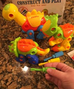Kidtastic Dinosaur Toys, 106 pcs Take Apart Stem Learning Toys with Screwdriver, Ages 3-6 Year Kids Birthday Gift, Fun Construction for Boys and Girls - Build a Dinosaur, 3 yr Old Toddler Toys 38 71sxITmtkXL