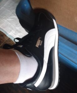 PUMA Men's Roma Sneaker 9.5 Black/White/Silver 26 71syVI6qQmL