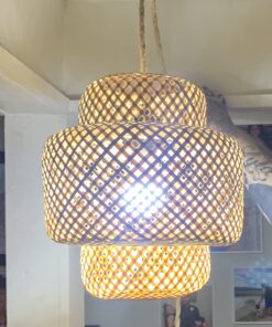 Plug in Pendant Light, Rattan Hanging Lights with Plug in Cord, Hand Woven Bamboo Lampshade Hanging Lamp with 15ft Hemp Rope, On/Off Switch, Plug in Pendant Light Fixture for Living Room Bedroom 38 71syf4IdBpL