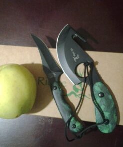 Elk Ridge-Outdoors 2-PC Fixed Blade Hunting Knife Set-Black Stainless Steel Skinner&Gut Hook Blades,Camo Coated Nylon Fiber Handles,Nylon Sheath-Hunting,Survival-ER-300CA,7-Inch/6.5-Inch Overall 42 71sz js5EUL