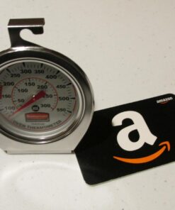 Rubbermaid Commercial Products Stainless Steel Monitoring Thermometer for Oven/Grill/Meat/Food, 60-580 Degrees Fahrenheit Temperature Range, Easy to Read Food Thermometer For Cooking Oven/Grill/Smoker Thermometer 43 71t PKGQCBL