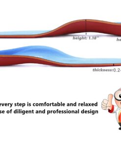 Orthotics Insoles/Inserts Arch Supports for Flat Feet/Plantar Fasciitis/Pronation/Feet Pain/Sports for Men and Women Shoes (127-BLUE, US Men(4-4.5)-Women(6-6.5)-9.06"-230MM) 127-blue 11 71t0k487aoL