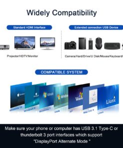 USB C Hub, QGeeM USB C to HDMI Adapter 4k, 7 in 1 USB C Dongle with 100W Power Delivery,3 USB 3.0 Ports, SD/TF Card Reader, Compatible for MacBook Ipad HP Dell XPS and More Type C Device Grey 31 71t0tT IqL