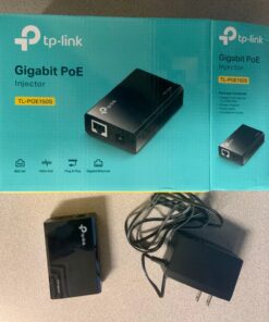 TP-LINK 802.3af Gigabit PoE Injector | Convert Non-PoE to PoE Adapter | Auto Detects the Required Power, up to 15.4W | Plug & Play | Distance Up to 100 meters (328 ft.) | Black (TL-PoE150S) 37 71t11LUUasL