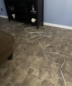 125in Cord Hider/Cover Wall - Yecaye One-Cord Channel Cable Concealer - Easy Install Cable Management System for Max 2 Small Wires, Cable Raceway Home Office, 8X L15.7in W0.59in H0.4in, White 38 71t17VpaKYL