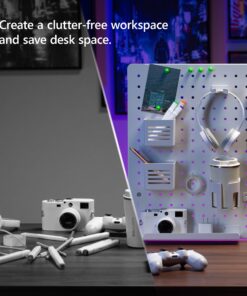 G-PACK PRO SET OF X Clamp-on Desk Pegboard, Standing Desk Accessories for Office, Gaming Desk Organizer, Privacy Panel for Desk, Work Desk Organizer, 20.5 x 16.5-inch, S1 Large Black (Black) 14 71t1H86R3tL