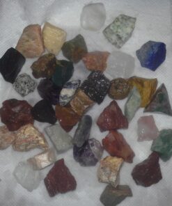 Hypnotic Gems 2 Pounds (Best Value) Bulk Rough India Stone Mix - Over 25 Stone Types - Large 1" Natural Raw Stones & Fountain Rocks for Cabbing, Tumbling, Lapidary & Polishing and Reiki Healing #A: 2 Pound Lot 45 71t1k3K2 GL