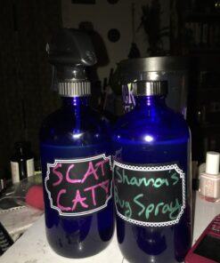 Empty Blue Glass Spray Bottles (2 Pack) - BPA Free - Large 16 oz Refillable Bottle for Plants, Pets, Essential Oils, Cleaning Products - Black Trigger Sprayer w/Mist and Stream Settings 27 71t2pa5i8bL