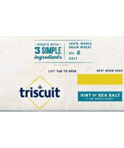 Triscuit Hint of Sea Salt Whole Grain Wheat Crackers, Vegan Crackers, 8.5 oz 41 71t3eeNJOIL