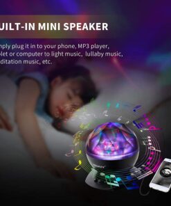 Aurora Northern Light Projection LED Night Light Lamp with 8 Lighting Mode & Speaker, Relaxing Light Show for Baby Kids and Adults, Mood Light for Baby Nursery Bedroom Living Room (Black) Blue,Green 23 71t3iguRdJL