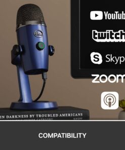 Logitech for Creators Blue Yeti Nano USB Microphone for Gaming, Streaming, Podcasting, Twitch, YouTube, Discord, Recording for PC and Mac, Plug & Play -Vivid Blue Vivid Blue 21 71t3x83OgL 1
