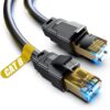 Cat 8 Ethernet Cable, 40ft Heavy Duty High Speed Internet Network Cable, Professional LAN Cable, 26AWG, 2000Mhz 40Gbps with Gold Plated RJ45 Connector, Shielded in Wall,Indoor&Outdoor 40FT-CAT8 31 71t4RYGVcCL