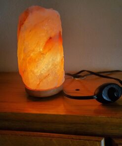 Himalayan Glow HS-1003 Himalayan Hand Carved Crystal Salt Lamp with Wooden Base, 6-7 LBS, Pink 53 71t683GR6YL