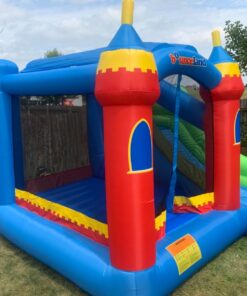 Bounceland Royal Palace Inflatable Bounce House, with Long Slide, Large Bouncing Area, Basketball Hoop and Sun Roof, 13 ft x 12 ft x 9 ft H, UL Strong Certified Blower, Castle Kids Party Theme With Blower 64 71t7gJOo1L