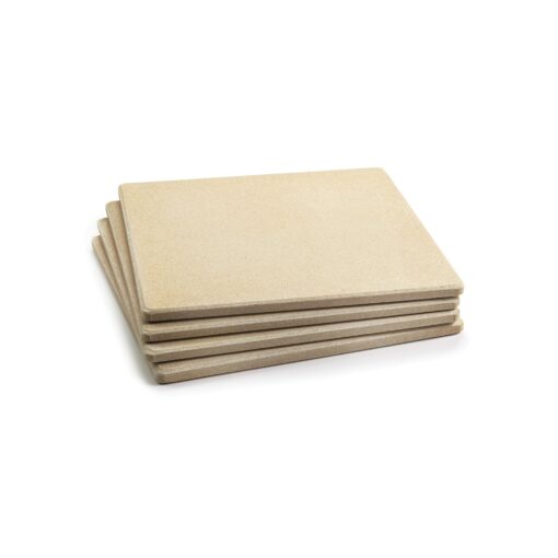 Outset 76176 Pizza Grill Stone Tiles, Light Brown, Medium, Set of 4 Pizza Grill Stone Tiles: Set of 4