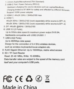 USB C Laptop Docking Station 3 Monitors, 13 in 1 USB C Hub with Dual HDMI+DisplayPort+10Gbps USB A/C, 100W PD, 6 USB, Ethernet, SD/TF, Audio, USB C Dock with iPhone 15/Mac/Dell/HP/Surface/Steam Deck 13-in-1(Dual HDMI+DisplayPort) 42 71t81w0n35L